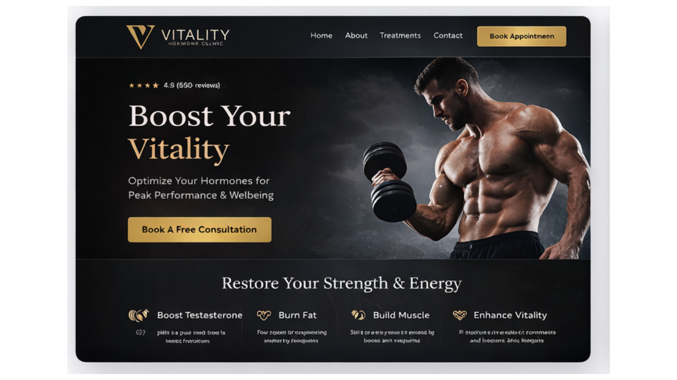 Wellness clinic landing page